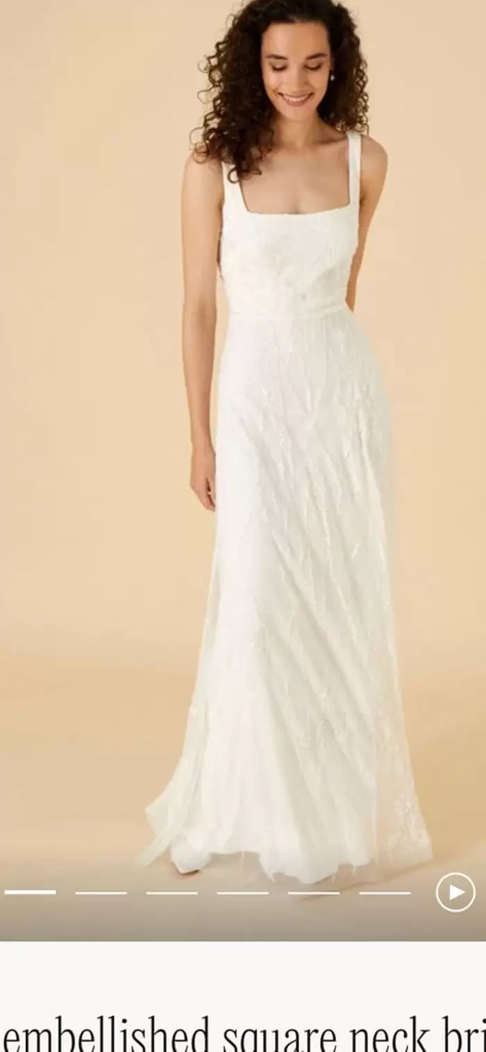 Brand new monsoon size 12 embellished wedding dress, unworn